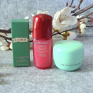 NEW Luxury Skincare Bundle - La Mer, Shiseido, Tatcha - Travel Mini Sizes